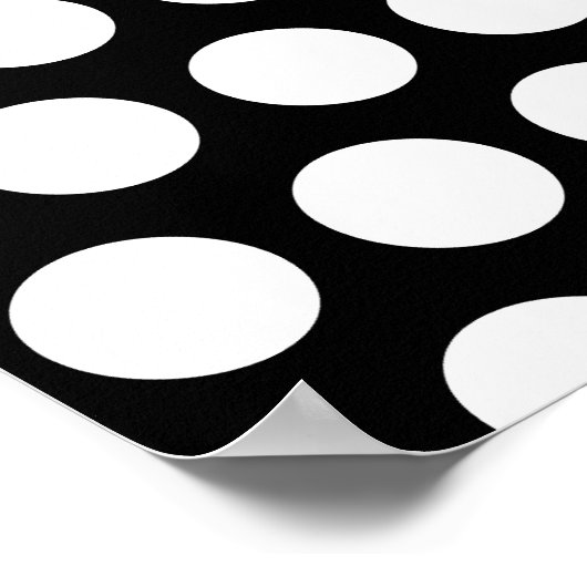 Big Black en White Polka Dots Poster (Hoek)