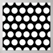 Big Black en White Polka Dots Poster (Voorkant)