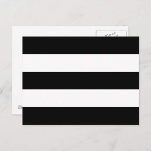 Big Black en White Stripes Briefkaart (Voorkant / Achterkant)
