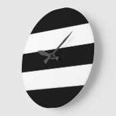 Big Black en White Stripes Grote Klok (Hoek)