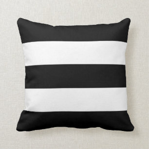 Big Black en White Stripes Kussen