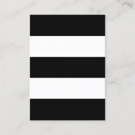 Big Black en White Stripes Visitekaartje