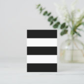 Big Black en White Stripes Visitekaartje (Staand voorkant)