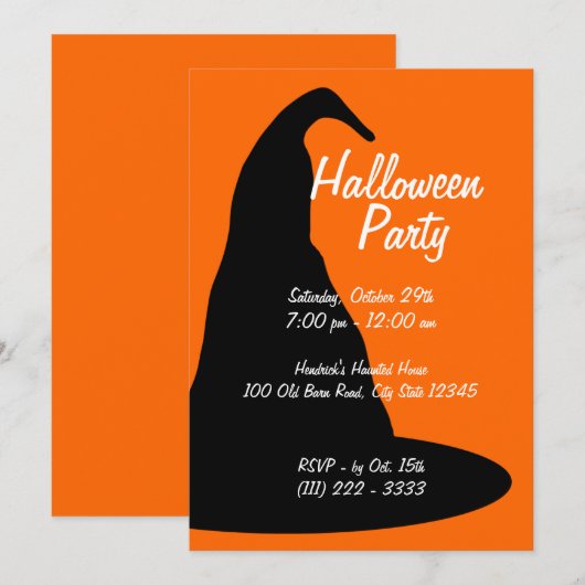 Big Black Halloween Pet Kaart (Voorkant / Achterkant)