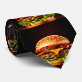 Big Black Hamburger Stropdas (Opgerold)