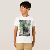 Big Black Jaguar Cat op zondag in Rock T-shirt (Voorkant volledig)