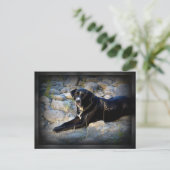 Big Black Pitbull Lab Cross Briefkaart (Staand voorkant)