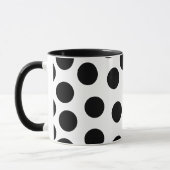 Big Black Polka Dots op  achtergrond Mok (Links)