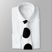 Big Black Polka Dots op  achtergrond Stropdas (Gebonden)