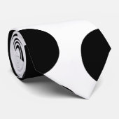 Big Black Polka Dots op  achtergrond Stropdas (Opgerold)