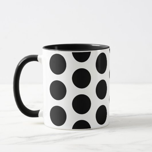 Big Black Polka Dots Patroon Mok (Links)