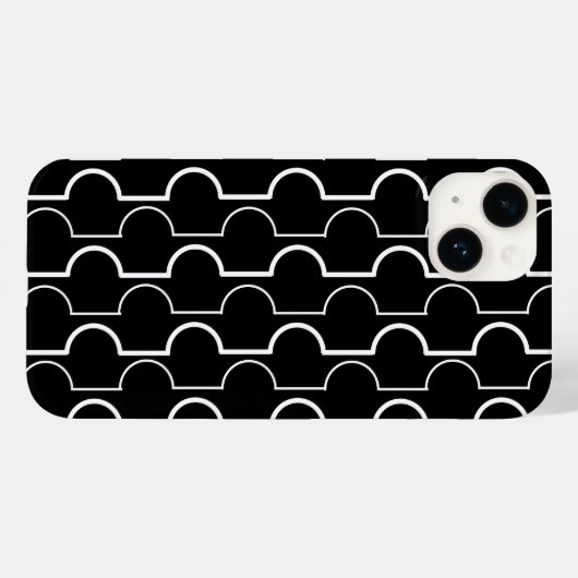 Big Black Scallops Case-Mate iPhone Case (Achterkant (horizontaal))