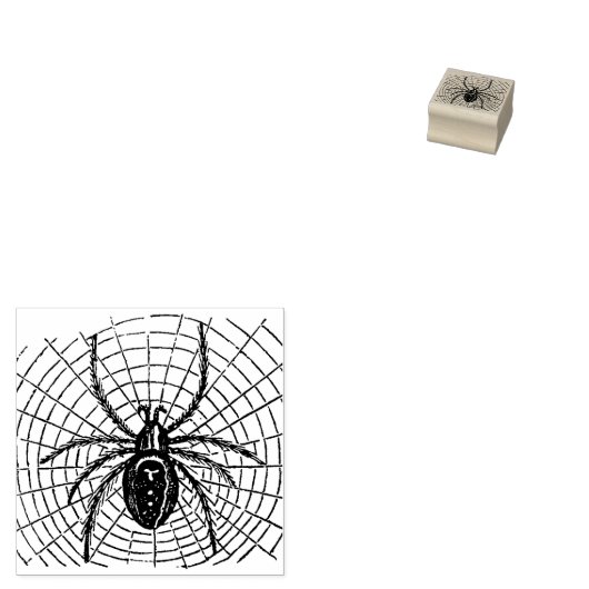 Big Black Spider Rubber Stamp Rubberstempel (Gestempeld)