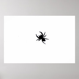 Big Black Spider Zwart-wit Art Poster