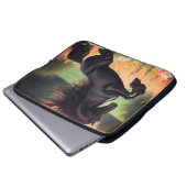 Big Black Stallion on an Electronics Bag Laptop Sleeve (Voorkant onderkant)