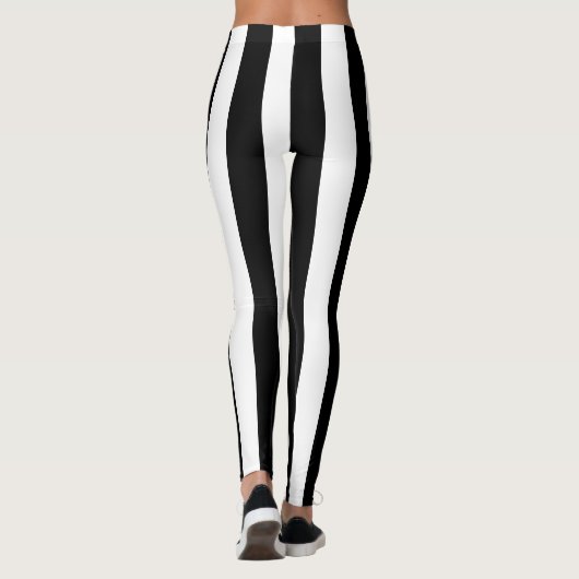 Big Black White - Leggings met verticale strepen (Achterkant)