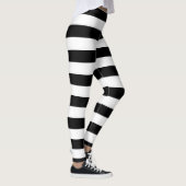 Big Black White Stripes Halloween Leggings (Rechts)