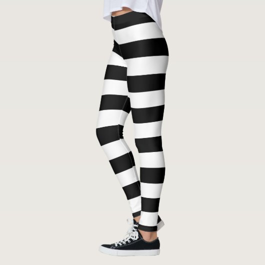 Big Black White Stripes Halloween Leggings (Links)