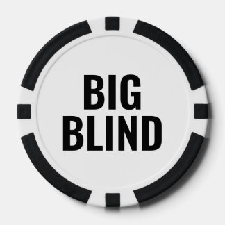 Big Blind Simple Black White Text Poker Chips