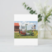 Big Block Lawn Mower Briefkaart (Staand voorkant)