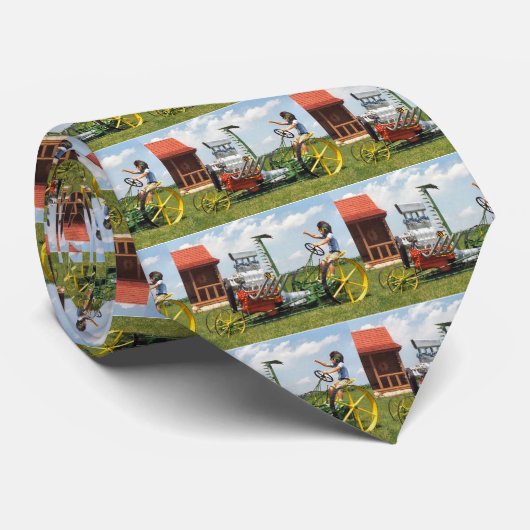 Big Block Lawn Mower Stropdas (Opgerold)