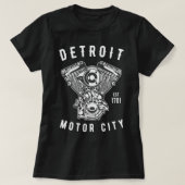 Big Block Motor City Michigan Detroit T-shirt (Design voorkant)