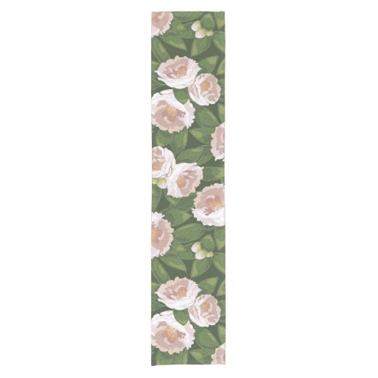 Big Bloom Camellia Charm Korte Tafelloper (Voorkant)