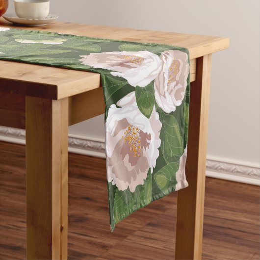 Big Bloom Camellia Charm Korte Tafelloper (Voorbeeld)