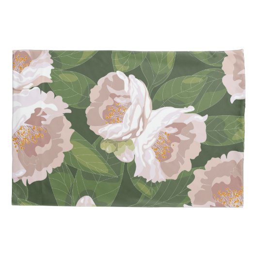 Big Bloom Camellia Charm Kussensloop (Achterkant)