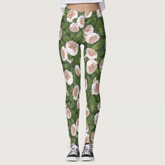 Big Bloom Camellia Charm Leggings (Voorkant)