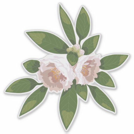 Big Bloom Camellia Charm Sticker (Voorkant)