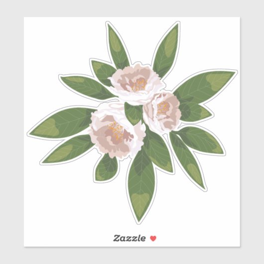 Big Bloom Camellia Charm Sticker (Vel)