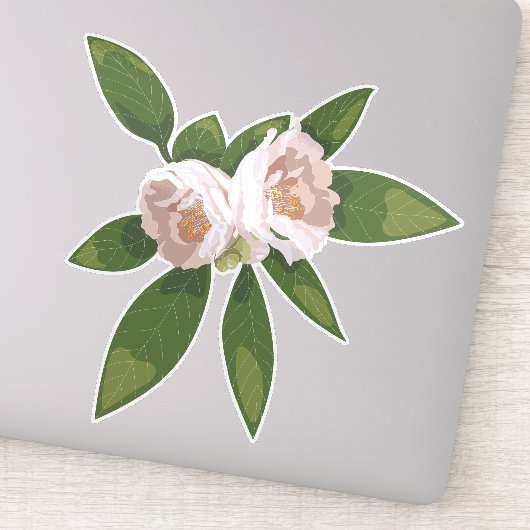 Big Bloom Camellia Charm Sticker (Detail)