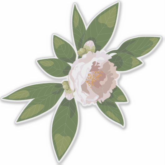 Big Bloom Camellia Charm Sticker (Voorkant)