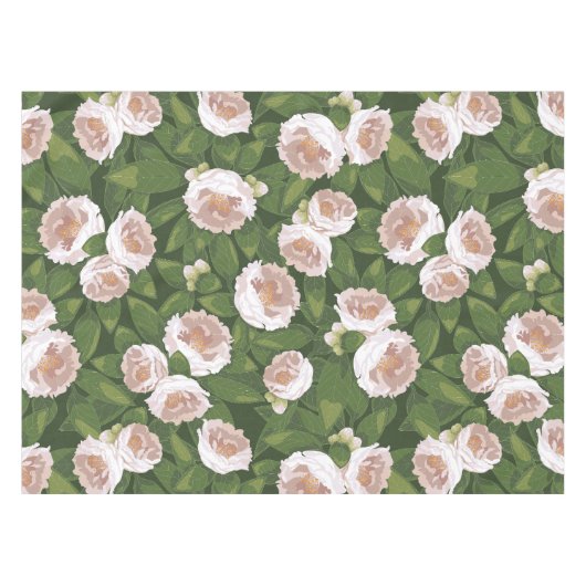 Big Bloom Camellia Charm Tafelkleed (Voorkant (Horizontaal))