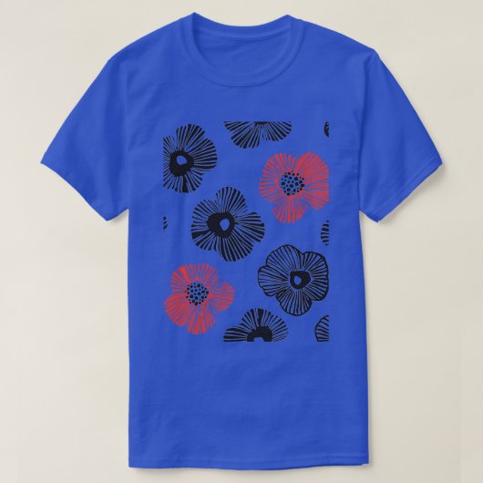 Big Blooming Daisies Flowers Pattern T-shirt (Design voorkant)