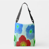 Big Blooms Abstracte kunst Crossbody Tas (Voorkant)