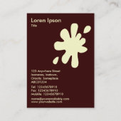 Big Blot - Cream on Dark Brown 330000 Visitekaartje (Achterkant)