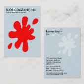 Big Blot - Rood op Bleek blauw D0E8 Visitekaartje (Voorkant / Achterkant)