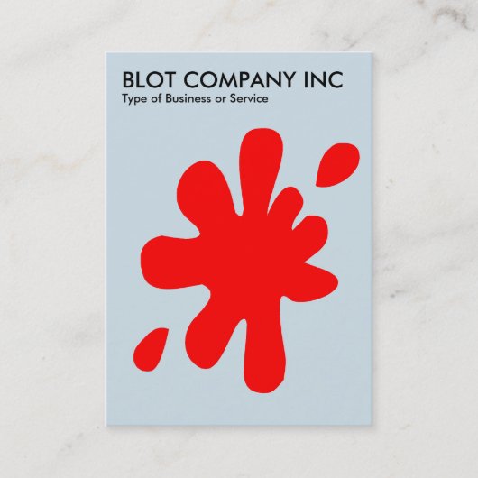 Big Blot - Rood op Bleek blauw D0E8 Visitekaartje (Voorkant)