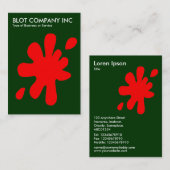 Big Blot - Rood op Donkergroen 003300 Visitekaartje (Voorkant / Achterkant)