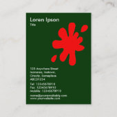 Big Blot - Rood op Donkergroen 003300 Visitekaartje (Achterkant)