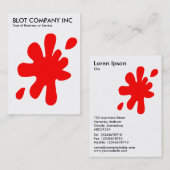 Big Blot - Rood op wit Visitekaartje (Voorkant / Achterkant)