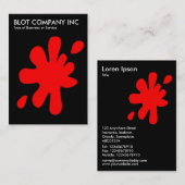 Big Blot - Rood op zwart Visitekaartje (Voorkant / Achterkant)