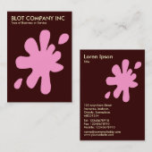 Big Blot - Roze met crème op donkerbruin 330000 Visitekaartje (Voorkant / Achterkant)
