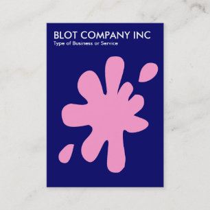Big Blot - Roze op Dark Blue 00066 Visitekaartje