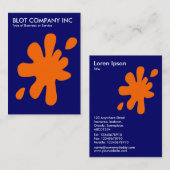 Big Blot - Sinaasappel op Dark Blue 00066 Visitekaartje (Voorkant / Achterkant)