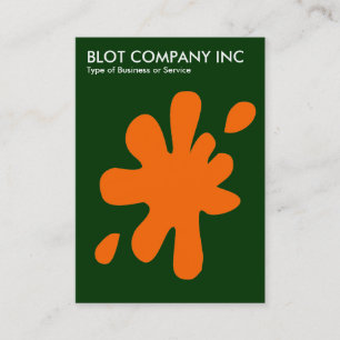 Big Blot - Sinaasappel op Dark Green 003300 Visitekaartje