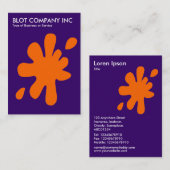 Big Blot - Sinaasappel op Deep Paars 330066 Visitekaartje (Voorkant / Achterkant)