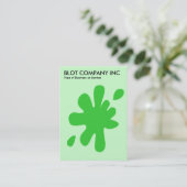 Big Blot - Spring Green op Bleke groene CCFFCC Visitekaartje (Staand voorkant)